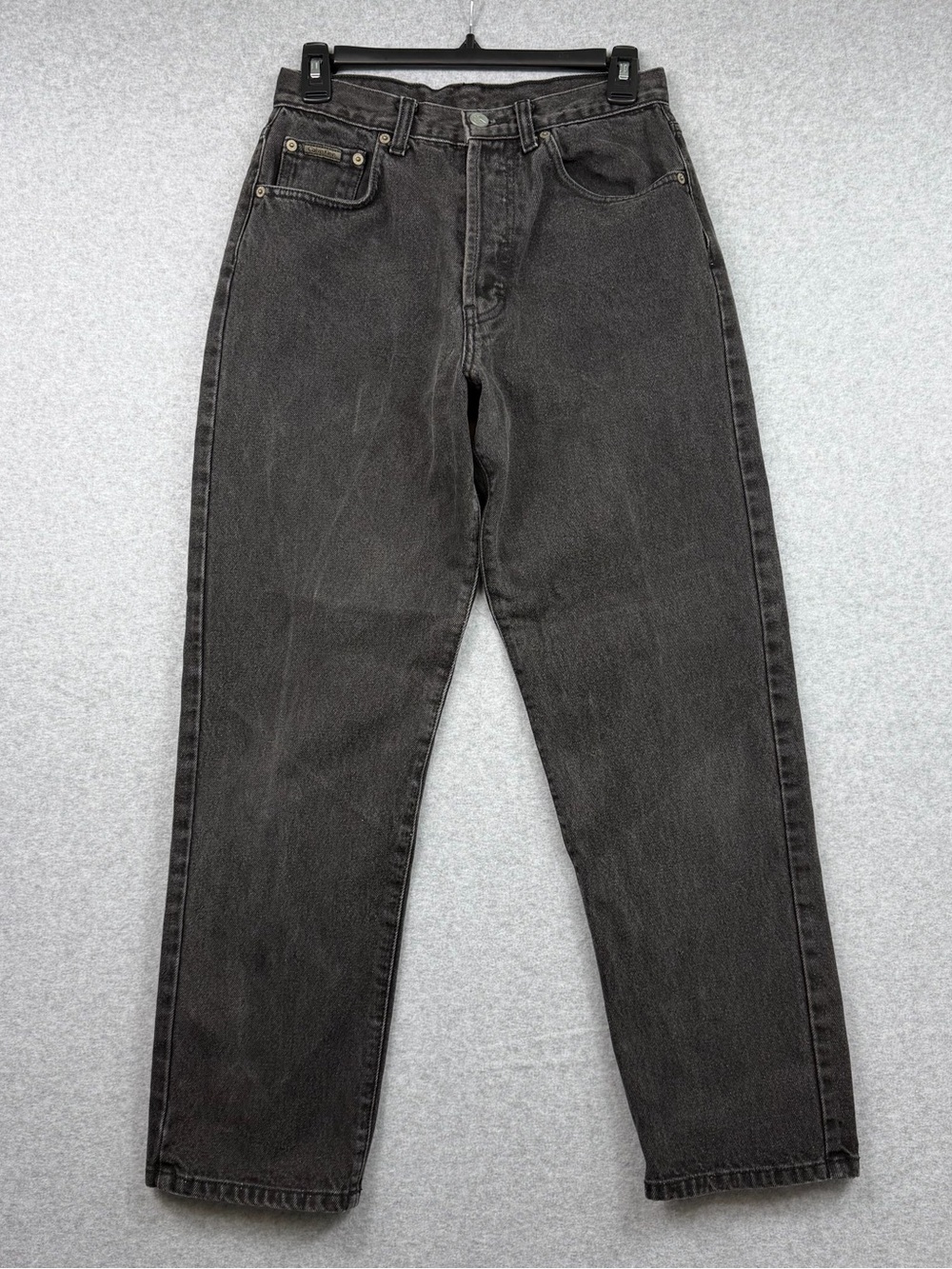 Vtg 90s Calvin Klein Black High Rise Tapered Jean Made in USA Women’s Size 9